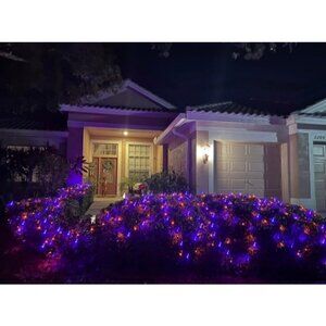 Orange & Purple Halloween Lights 78.74ft 240 LED Orange Lights Connectable